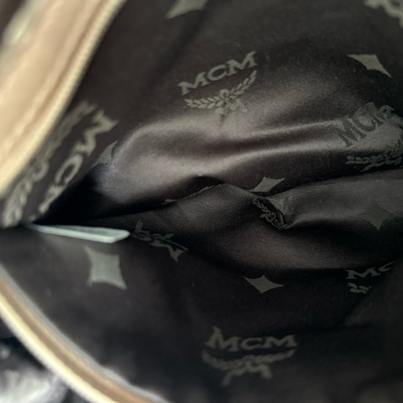 MCM Beige and Gold Satchel - Picture 9 of 9